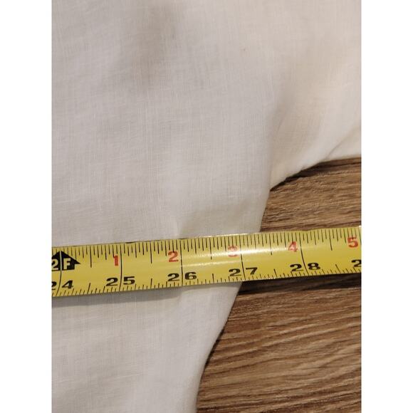 Chico's Linen Tunic White Sz 3 (XL) Women's Pullover Top Short Sleeve - Picture 11 of 12